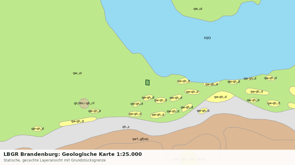Statische Kartenansicht: LBGR Brandenburg: Geologische Karte 1:25.000