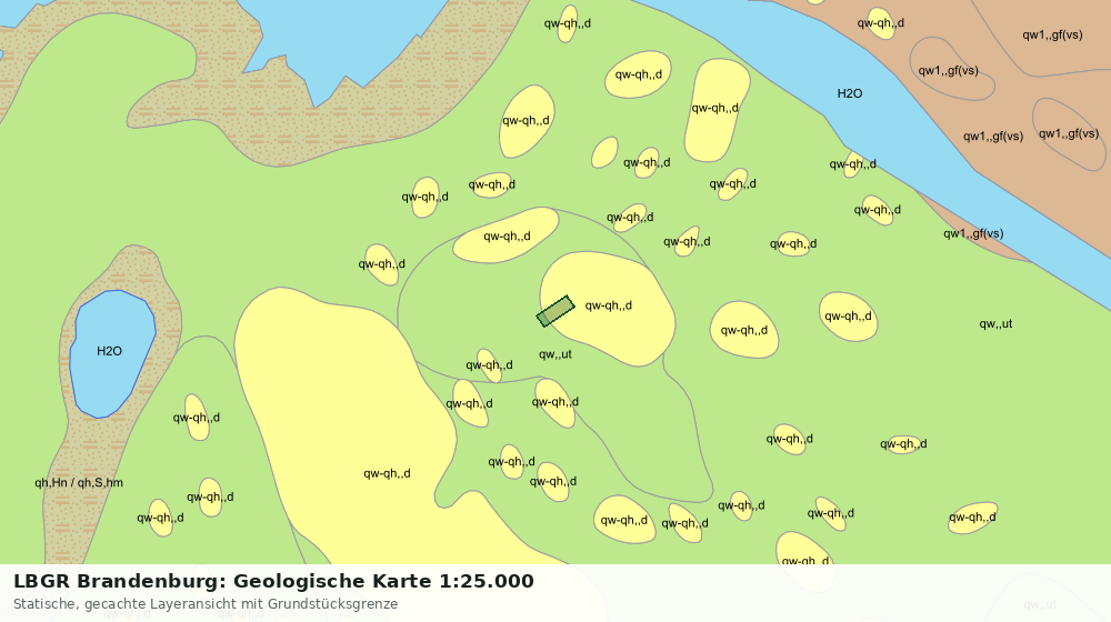 Statische Kartenansicht: LBGR Brandenburg: Geologische Karte 1:25.000