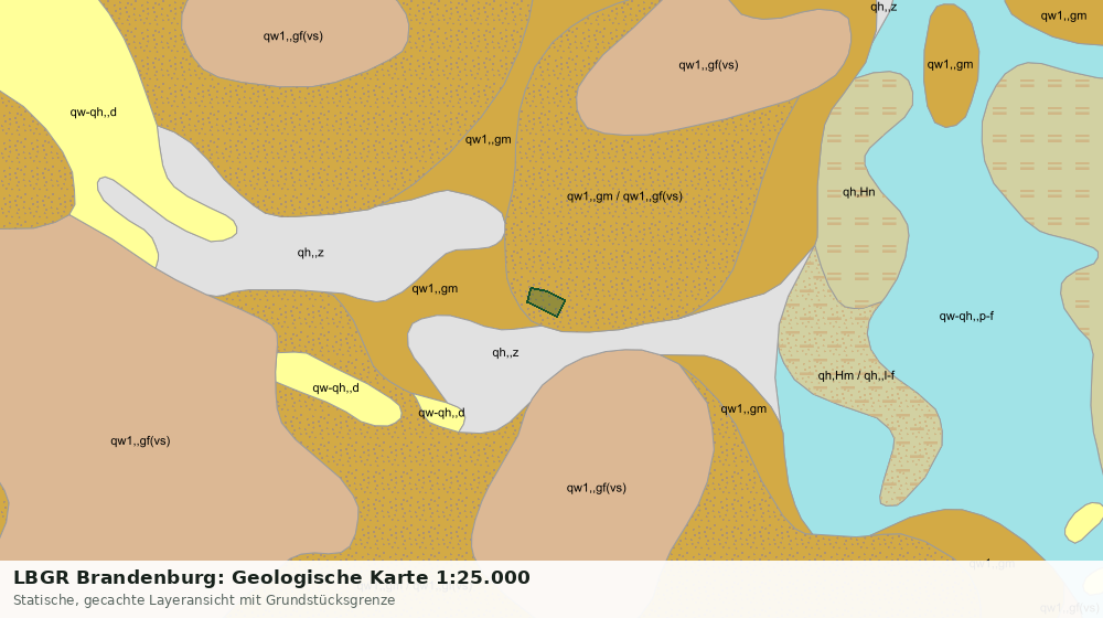 Statische Kartenansicht: LBGR Brandenburg: Geologische Karte 1:25.000