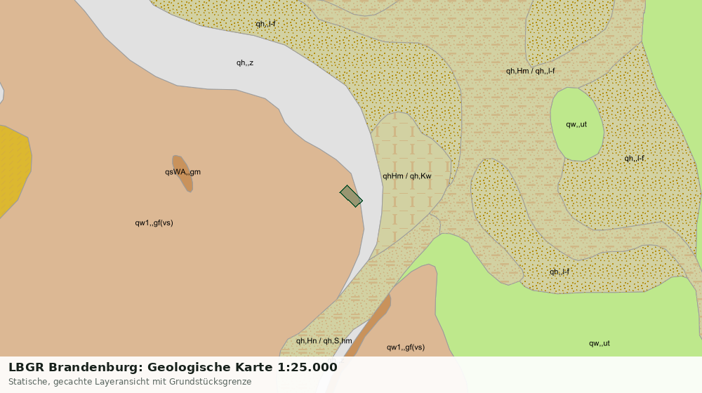 Statische Kartenansicht: LBGR Brandenburg: Geologische Karte 1:25.000