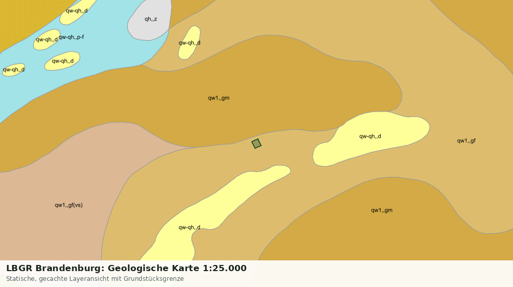 Statische Kartenansicht: LBGR Brandenburg: Geologische Karte 1:25.000