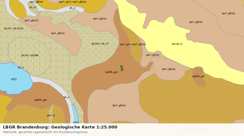 Statische Kartenansicht: LBGR Brandenburg: Geologische Karte 1:25.000