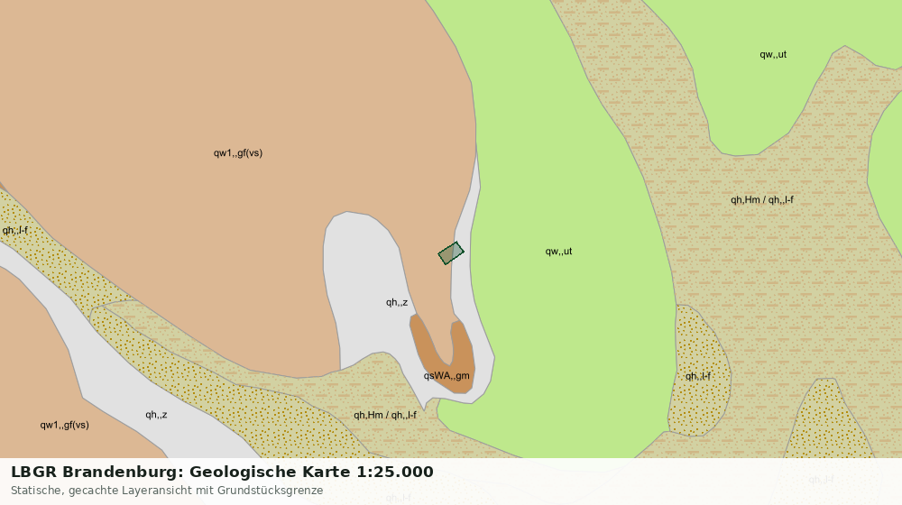 Statische Kartenansicht: LBGR Brandenburg: Geologische Karte 1:25.000