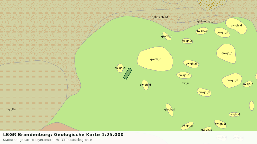 Statische Kartenansicht: LBGR Brandenburg: Geologische Karte 1:25.000