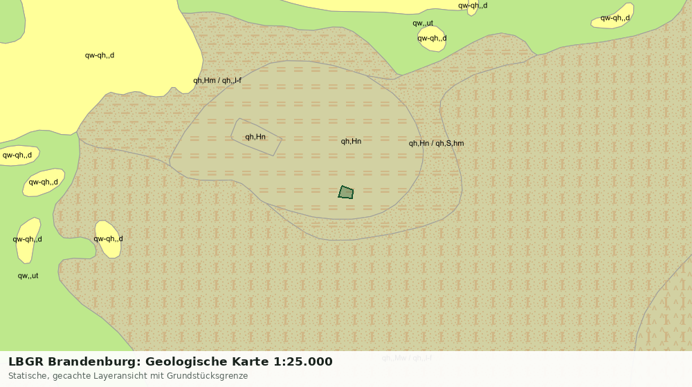 Statische Kartenansicht: LBGR Brandenburg: Geologische Karte 1:25.000