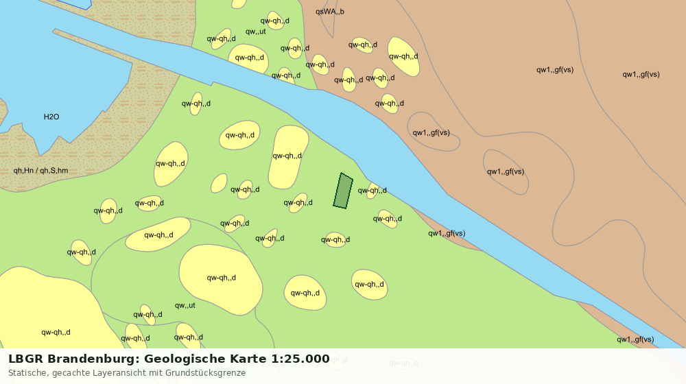 Statische Kartenansicht: LBGR Brandenburg: Geologische Karte 1:25.000