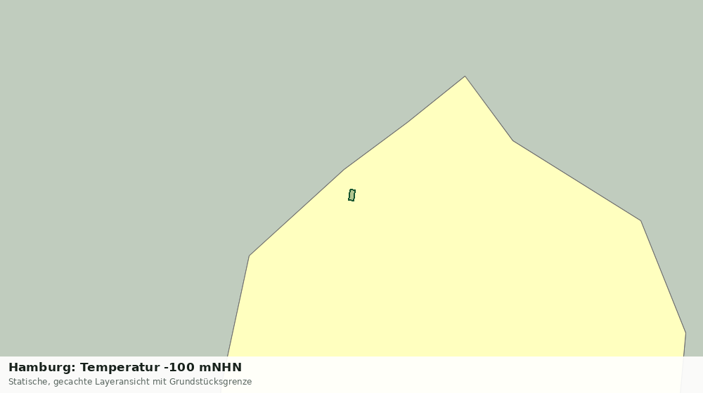 Statische Kartenansicht: Hamburg: Temperatur -100 mNHN