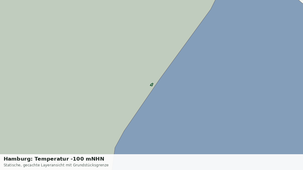 Statische Kartenansicht: Hamburg: Temperatur -100 mNHN