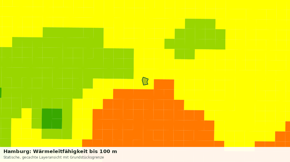 Statische Kartenansicht: Hamburg: Wärmeleitfähigkeit bis 100 m