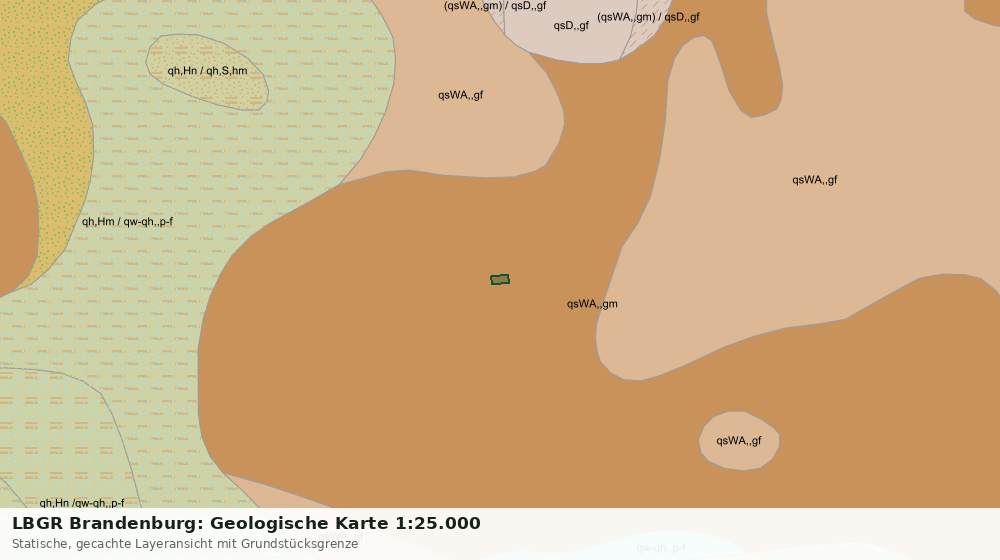 Statische Kartenansicht: LBGR Brandenburg: Geologische Karte 1:25.000