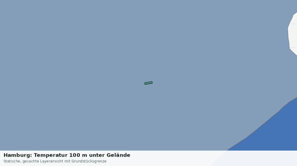 Statische Kartenansicht: Hamburg: Temperatur 100 m unter Gelände