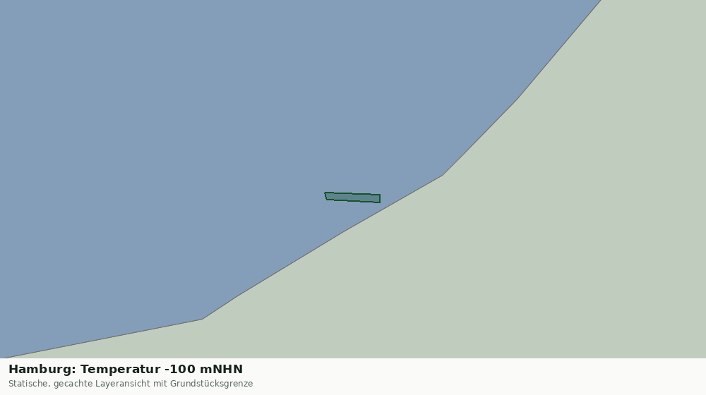 Statische Kartenansicht: Hamburg: Temperatur -100 mNHN