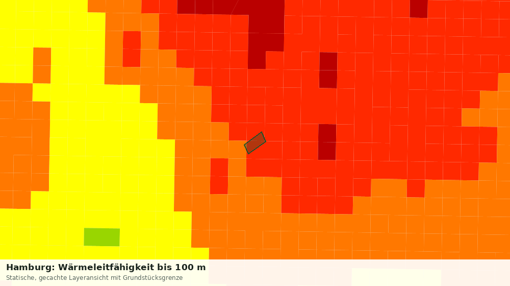 Statische Kartenansicht: Hamburg: Wärmeleitfähigkeit bis 100 m