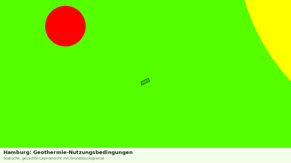 Statische Kartenansicht: Hamburg: Geothermie-Nutzungsbedingungen