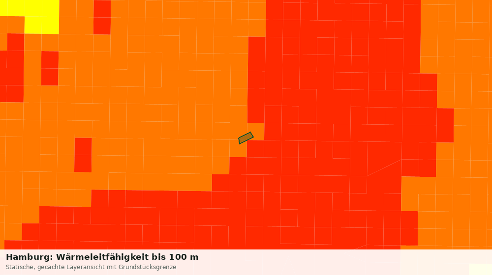 Statische Kartenansicht: Hamburg: Wärmeleitfähigkeit bis 100 m