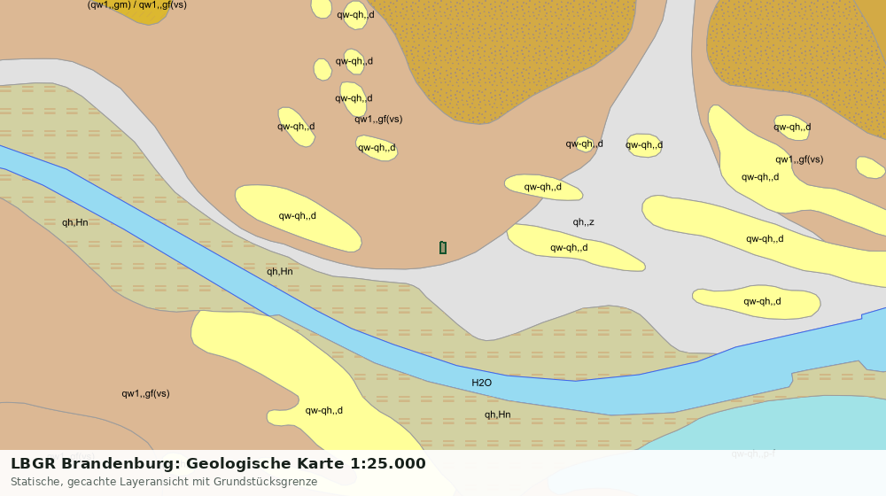 Statische Kartenansicht: LBGR Brandenburg: Geologische Karte 1:25.000