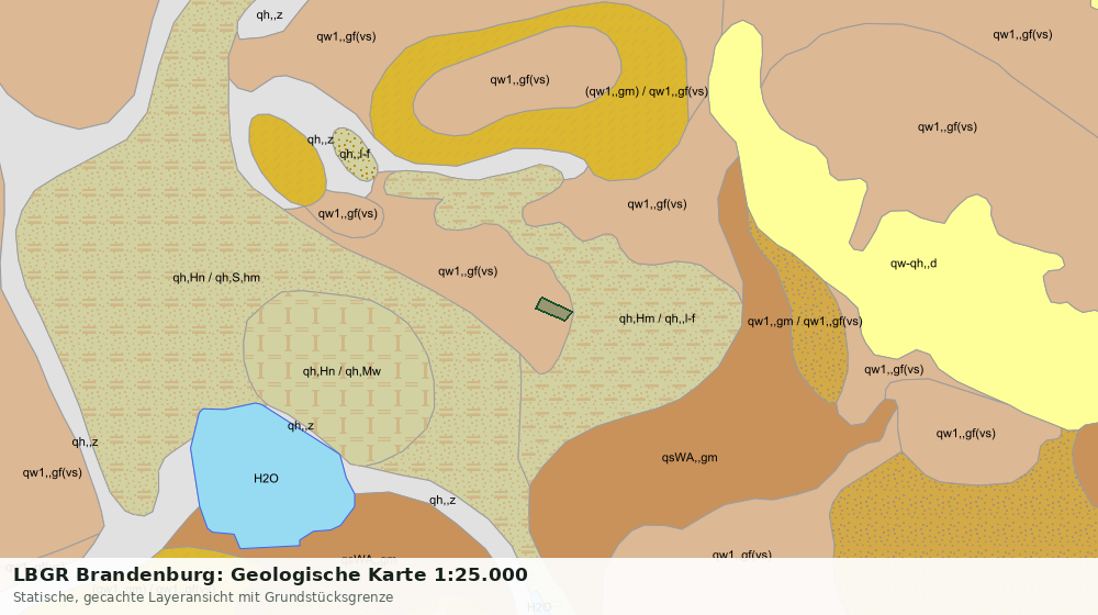 Statische Kartenansicht: LBGR Brandenburg: Geologische Karte 1:25.000