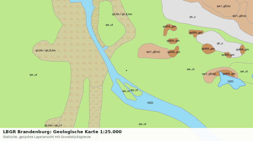 Statische Kartenansicht: LBGR Brandenburg: Geologische Karte 1:25.000