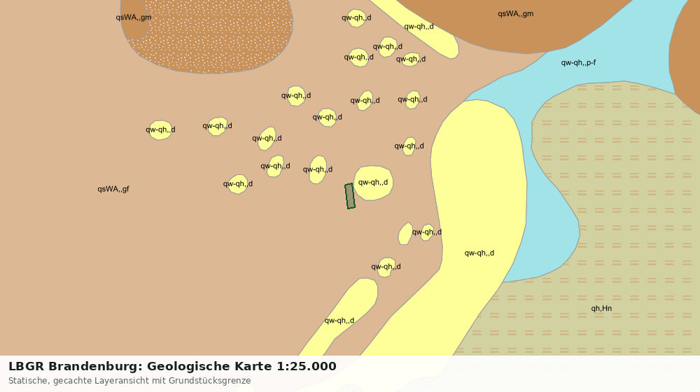 Statische Kartenansicht: LBGR Brandenburg: Geologische Karte 1:25.000