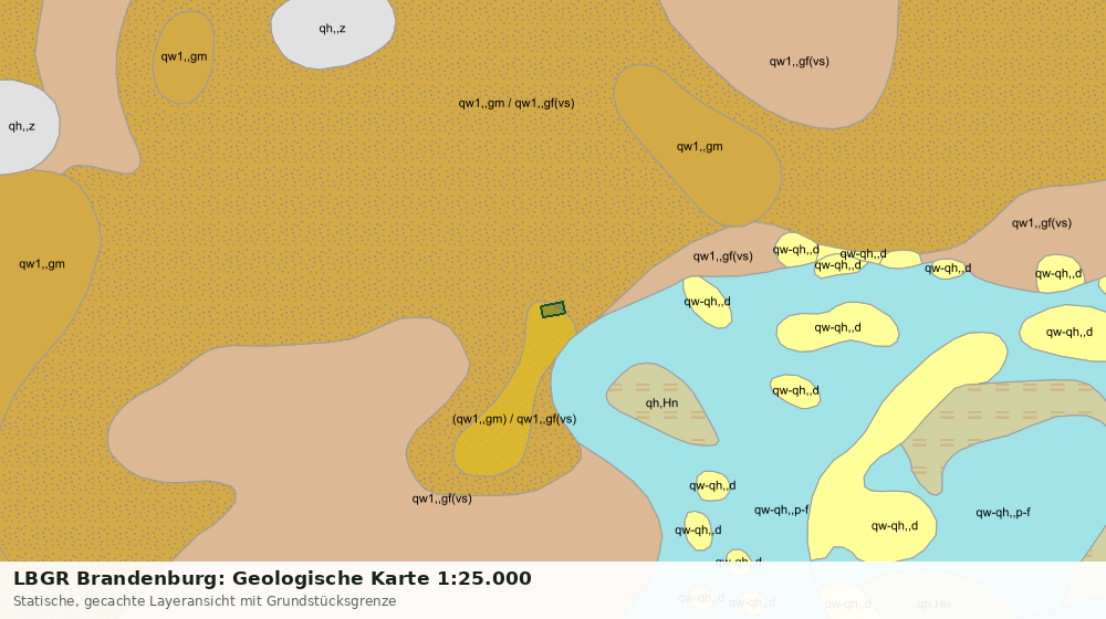 Statische Kartenansicht: LBGR Brandenburg: Geologische Karte 1:25.000