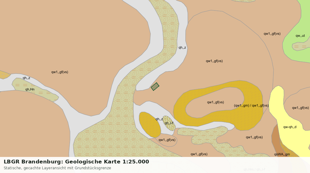 Statische Kartenansicht: LBGR Brandenburg: Geologische Karte 1:25.000