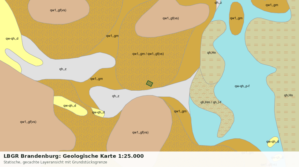 Statische Kartenansicht: LBGR Brandenburg: Geologische Karte 1:25.000