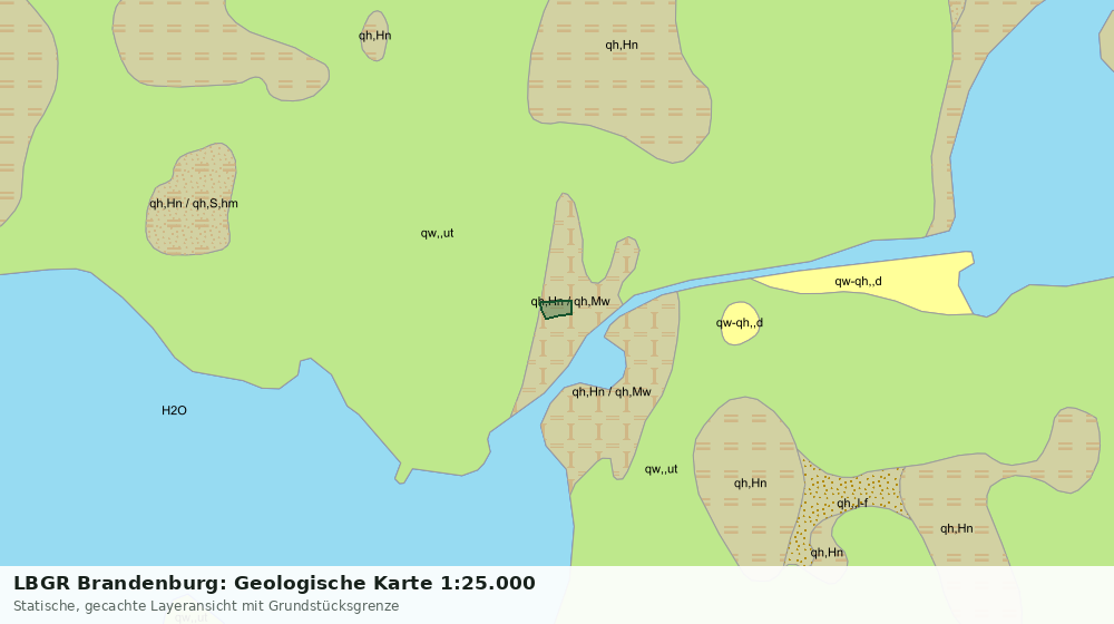 Statische Kartenansicht: LBGR Brandenburg: Geologische Karte 1:25.000