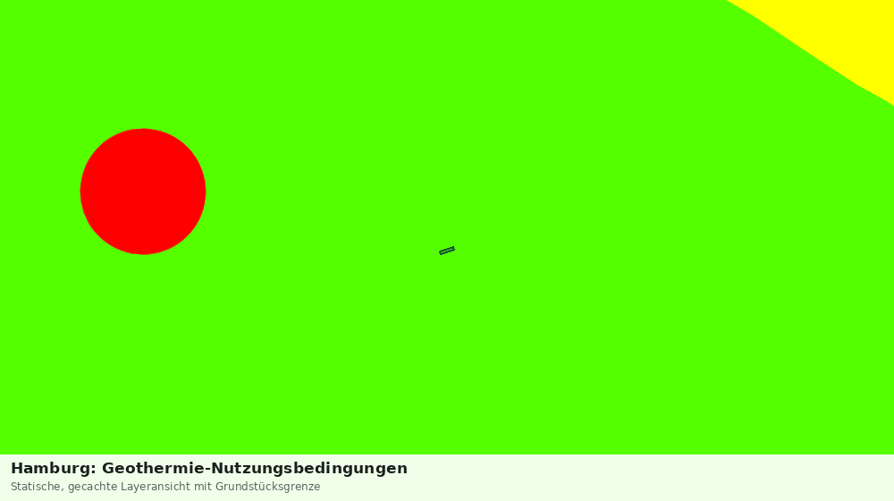 Statische Kartenansicht: Hamburg: Geothermie-Nutzungsbedingungen