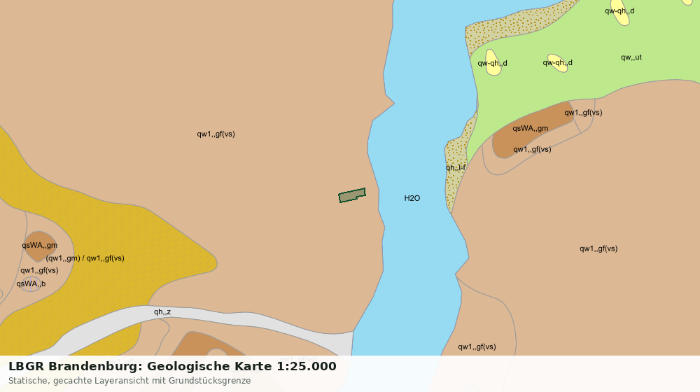 Statische Kartenansicht: LBGR Brandenburg: Geologische Karte 1:25.000