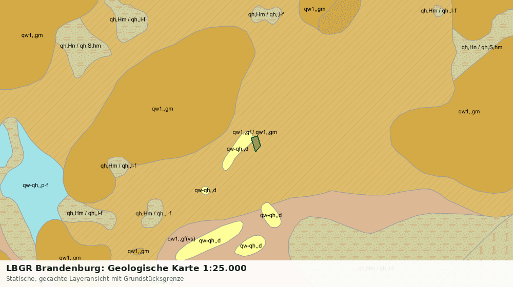 Statische Kartenansicht: LBGR Brandenburg: Geologische Karte 1:25.000
