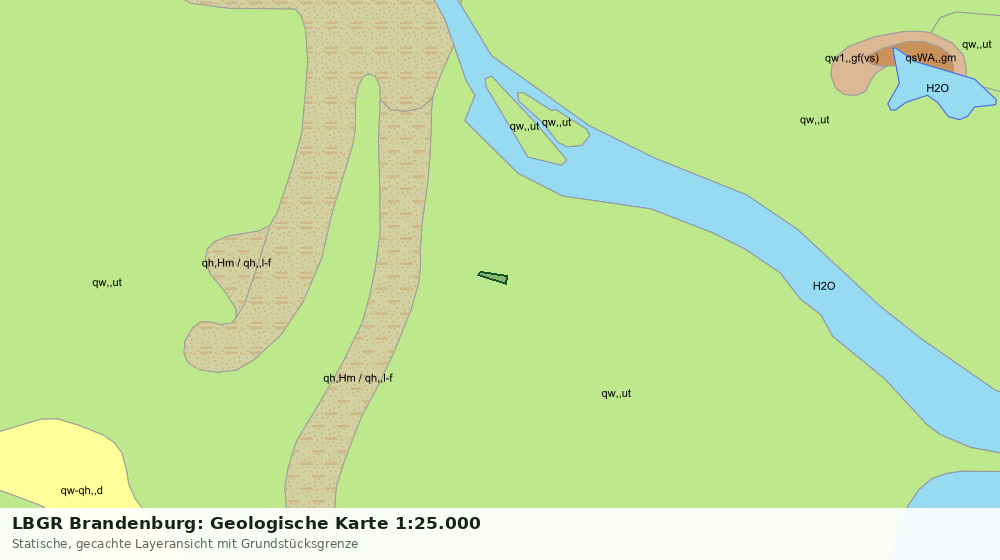 Statische Kartenansicht: LBGR Brandenburg: Geologische Karte 1:25.000