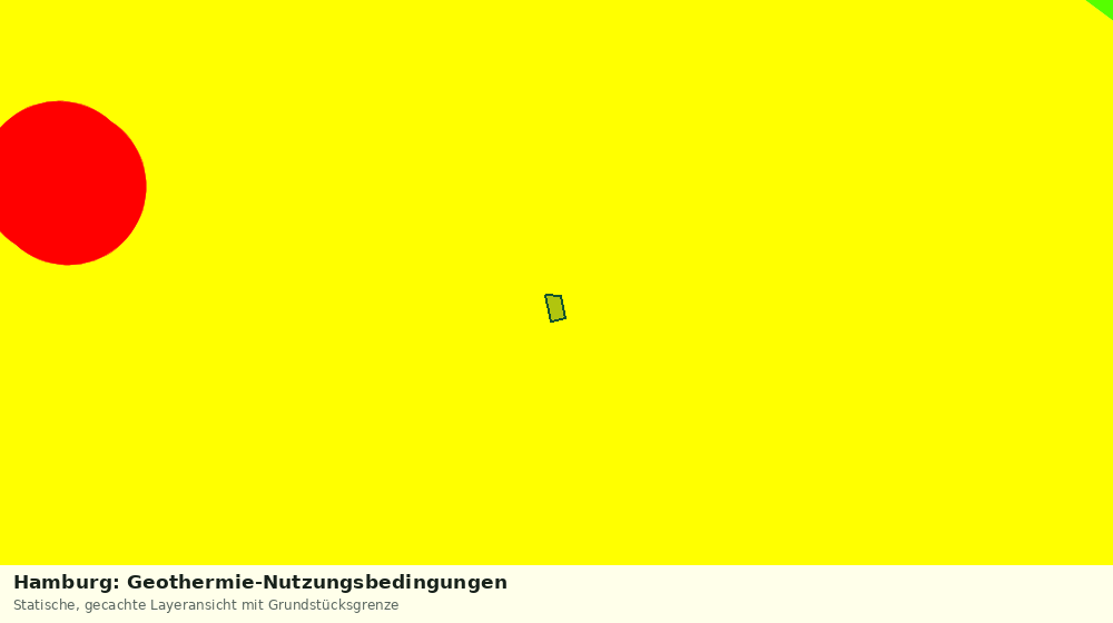 Statische Kartenansicht: Hamburg: Geothermie-Nutzungsbedingungen