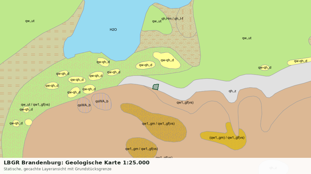 Statische Kartenansicht: LBGR Brandenburg: Geologische Karte 1:25.000