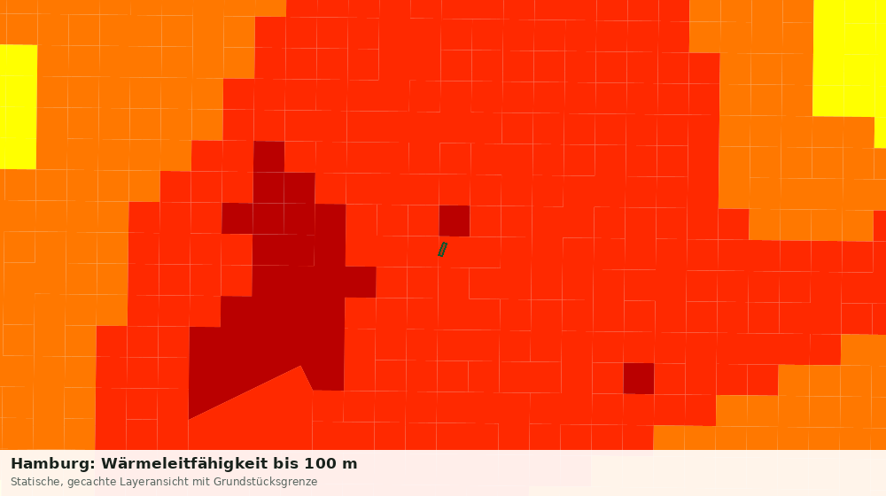 Statische Kartenansicht: Hamburg: Wärmeleitfähigkeit bis 100 m