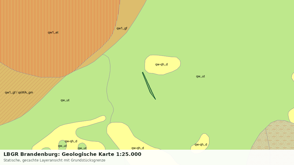 Statische Kartenansicht: LBGR Brandenburg: Geologische Karte 1:25.000