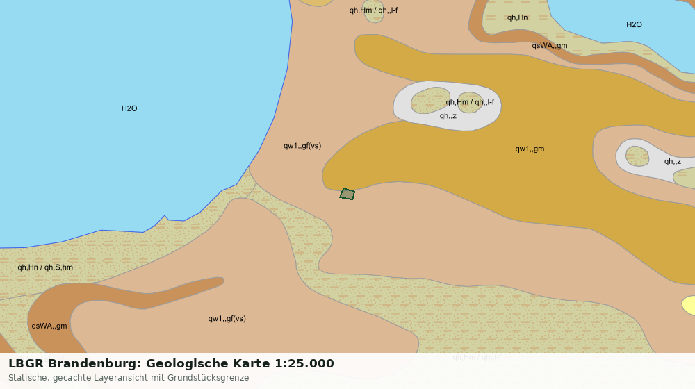 Statische Kartenansicht: LBGR Brandenburg: Geologische Karte 1:25.000