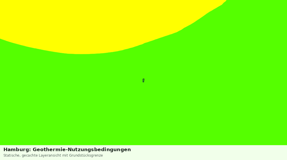 Statische Kartenansicht: Hamburg: Geothermie-Nutzungsbedingungen