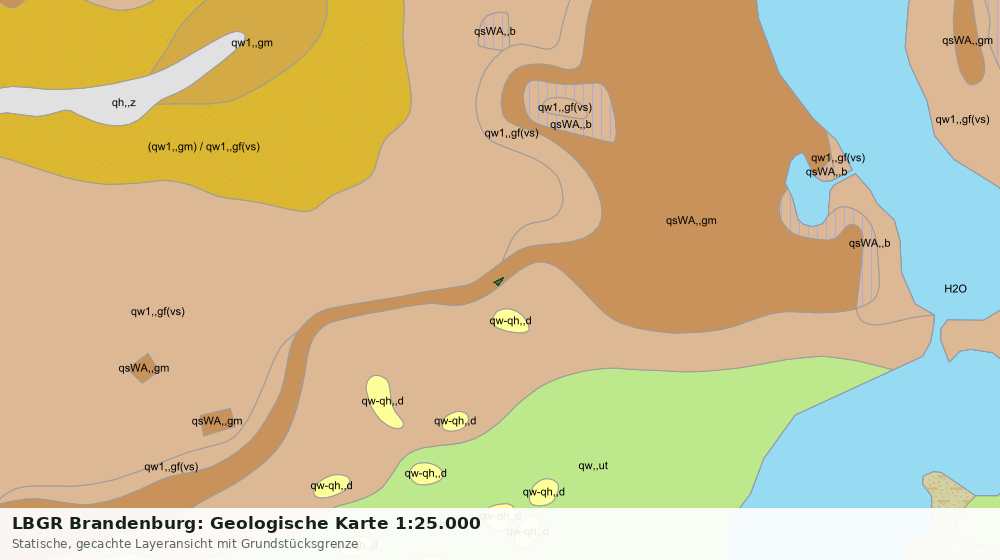 Statische Kartenansicht: LBGR Brandenburg: Geologische Karte 1:25.000