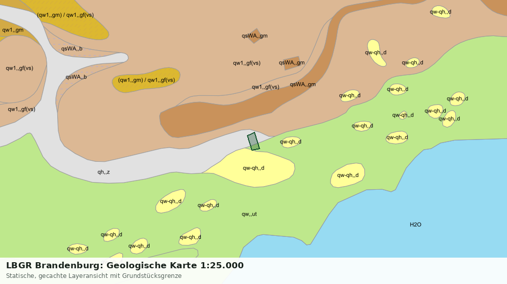 Statische Kartenansicht: LBGR Brandenburg: Geologische Karte 1:25.000