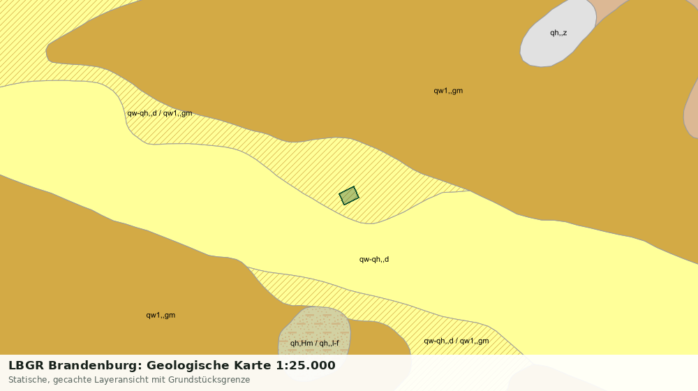 Statische Kartenansicht: LBGR Brandenburg: Geologische Karte 1:25.000