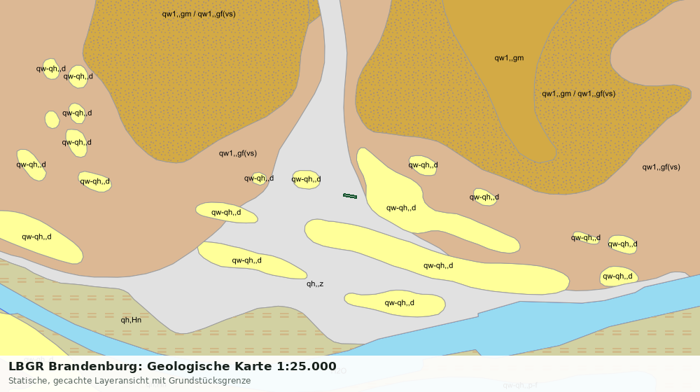 Statische Kartenansicht: LBGR Brandenburg: Geologische Karte 1:25.000