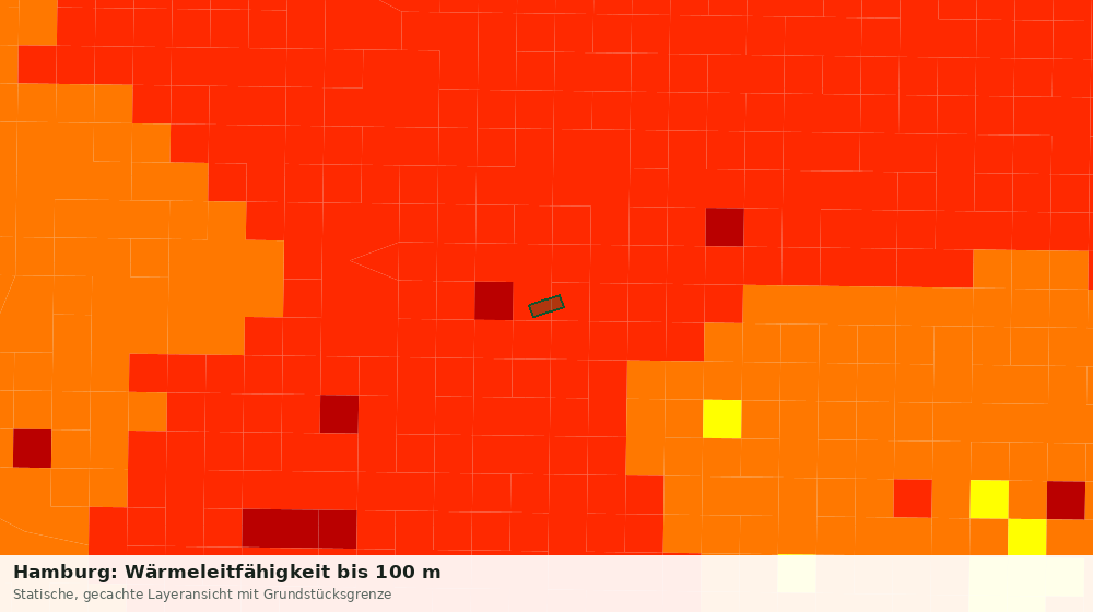 Statische Kartenansicht: Hamburg: Wärmeleitfähigkeit bis 100 m