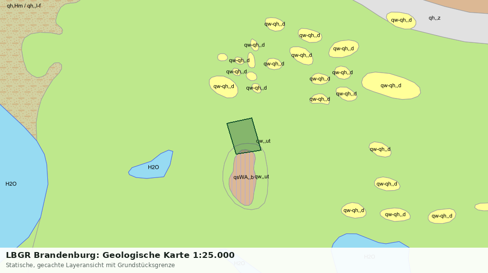 Statische Kartenansicht: LBGR Brandenburg: Geologische Karte 1:25.000