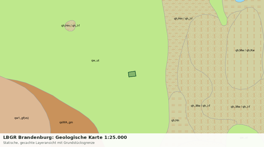 Statische Kartenansicht: LBGR Brandenburg: Geologische Karte 1:25.000
