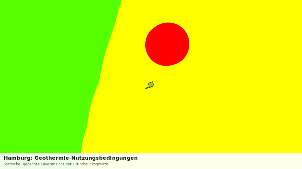 Statische Kartenansicht: Hamburg: Geothermie-Nutzungsbedingungen