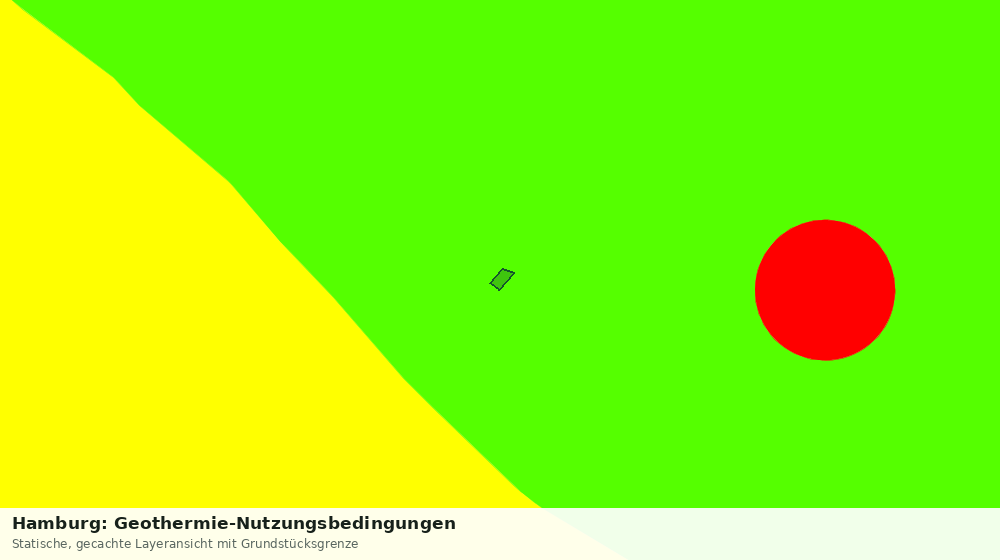 Statische Kartenansicht: Hamburg: Geothermie-Nutzungsbedingungen