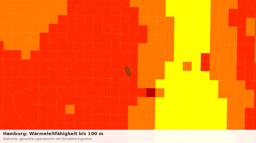 Statische Kartenansicht: Hamburg: Wärmeleitfähigkeit bis 100 m