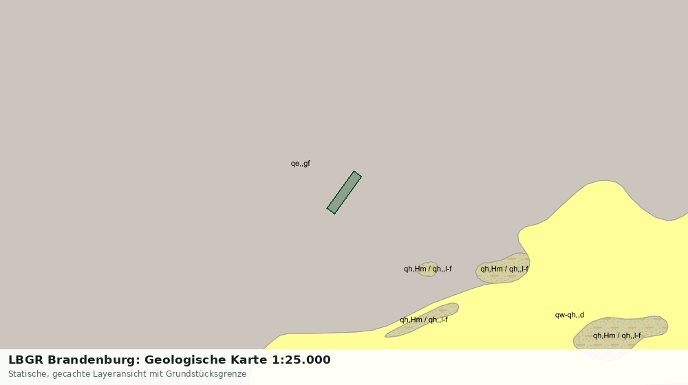 Statische Kartenansicht: LBGR Brandenburg: Geologische Karte 1:25.000