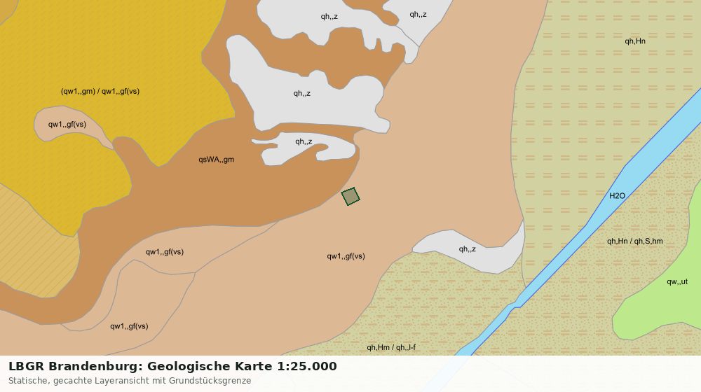 Statische Kartenansicht: LBGR Brandenburg: Geologische Karte 1:25.000