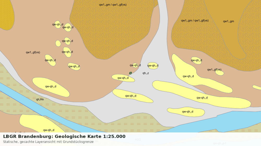 Statische Kartenansicht: LBGR Brandenburg: Geologische Karte 1:25.000